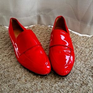Red loafers